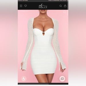 OH POLLY WHITE ST. GERMAIN DRESS NEVER WORN